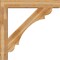 Ekena Millwork Olympic Block Rough Sawn Bracket w/ Offset Brace, Western Red Cedar, 8"W x 48"D x 48"H BKT0806X48X48OLY05RWR - alternate 3